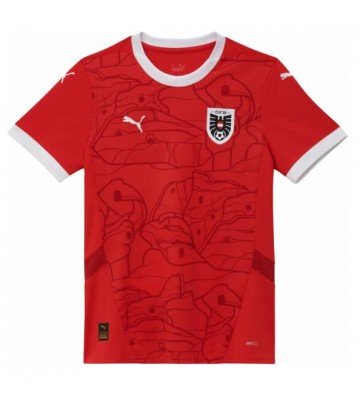 Austria Replica Home Stadium Shirt for Women Euro 2024 Short Sleeve